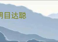 明目达聪