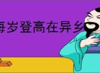 每岁登高在异乡