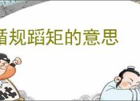 循规蹈矩的意思