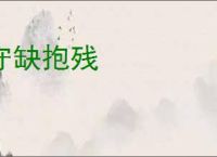 守缺抱残