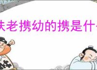 扶老携幼的携是什么意思