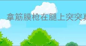 拿筋膜枪在腿上突突真的能瘦腿吗