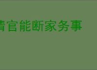 清官能断家务事