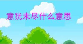 意犹未尽什么意思