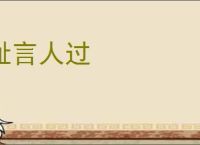 耻言人过