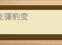 龙骧豹变
