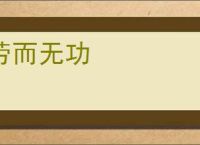 劳而无功