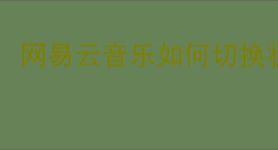 网易云音乐如何切换状态