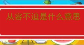 从容不迫是什么意思