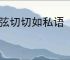 小弦切切如私语