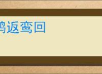 鹊返鸾回