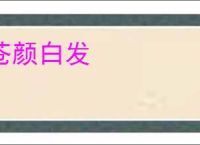 苍颜白发