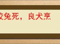 狡兔死，良犬烹