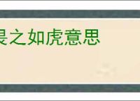 畏之如虎意思