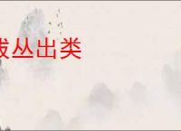 拔丛出类
