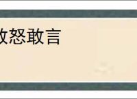 敢怒敢言