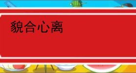 貌合心离