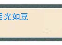 目光如豆