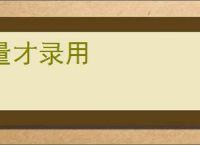 量才录用