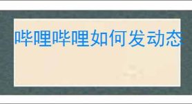 哔哩哔哩如何发动态