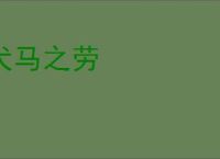 犬马之劳