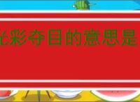 光彩夺目的意思是