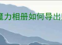 魔力相册如何导出照片