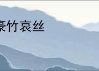 豪竹哀丝