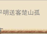 平明送客楚山孤