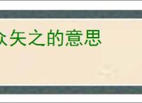 众矢之的意思
