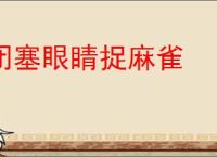 闭塞眼睛捉麻雀