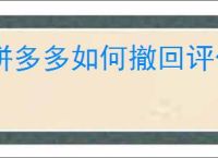 拼多多如何撤回评价