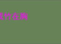 成竹在胸