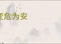 变危为安