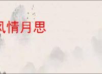风情月思