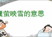 囊萤映雪的意思