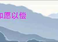 如愿以偿