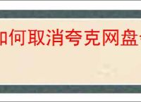 如何取消夸克网盘会员自动续费