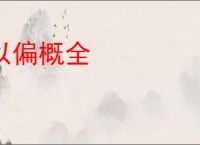 以偏概全