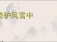 骑驴风雪中