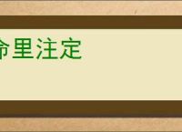 命里注定