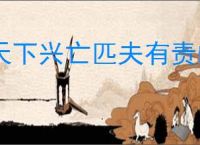 天下兴亡匹夫有责的意思