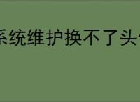 系统维护换不了头像