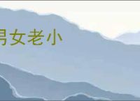 男女老小