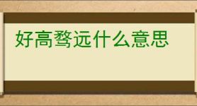 好高骛远什么意思