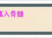 痛入骨髓
