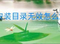 安装目录无效怎么解决