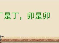 丁是丁，卯是卯