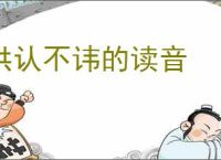 供认不讳的读音