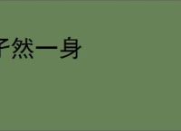 孑然一身